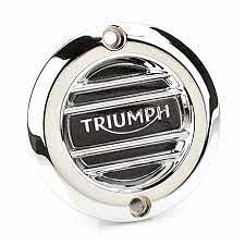 RIBBED CHROME TRIUMPH CLUTCH COVER